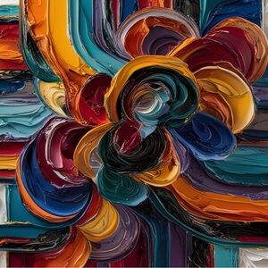 Abstract intricate layers metal art print 4 x 6 inches